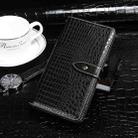 For Motorola Edge 20 Pro idewei Crocodile Texture Horizontal Flip Leather Case with Holder & Card Slots & Wallet(Black) - 1