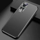 For vivo X60 Cool Frosted Metal TPU Shockproof Case(Black) - 1
