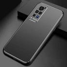 For vivo X60 Pro Cool Frosted Metal TPU Shockproof Case(Black) - 1