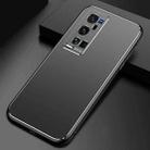 For vivo X60 Pro+ Cool Frosted Metal TPU Shockproof Case(Black) - 1