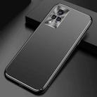 For vivo S9 Cool Frosted Metal TPU Shockproof Case(Black) - 1
