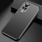 For vivo S9e Cool Frosted Metal TPU Shockproof Case(Black) - 1
