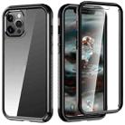 For iPhone 12 / 12 Pro C1 2 in 1 Shockproof TPU + PC Protective Case with PET Screen Protector(Black) - 1