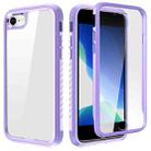 For iPhone SE 2022 / SE 2020 / 8 / 7 C1 2 in 1 Shockproof TPU + PC Protective Case with PET Screen Protector(Light Purple) - 1