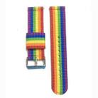 For Samsung Galaxy Watch4 40/44mm & Watch4 Classic 42/46mm Split Nylon Watch Band(Rainbow) - 1