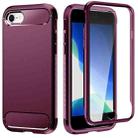 C2 2 in 1 Shockproof TPU + PC Protective Case with PET Screen Protector For iPhone SE 2022 / SE 2020 / 8 /7(Purple) - 1