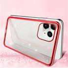 For iPhone 11 Pro SULADA Drop-proof TPU+ Plating Powder Protective Case(Red) - 1