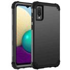 For Samsung Galaxy A02 3 in 1 Shockproof PC + Silicone Protective Case(Black) - 1
