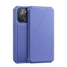 For iPhone 13 mini DUX DUCIS New Skin X Series PU + TPU Horizontal Flip Leather Case with Holder & Card Slots (Blue) - 1