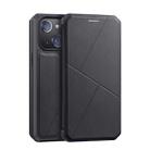 For iPhone 13 DUX DUCIS New Skin X Series PU + TPU Horizontal Flip Leather Case with Holder & Card Slots(Black) - 1