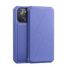 DUX DUCIS New Skin X Series PU + TPU Horizontal Flip Leather Case with Holder & Card Slots For iPhone 13(Blue) - 1