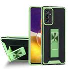 For Samsung Galaxy A82 5G Dual-color Skin Feel TPU + PC Magnetic Shockproof Case with Invisible Holder(Green) - 1