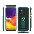 For Samsung Galaxy A82 5G Dual-color Skin Feel TPU + PC Magnetic Shockproof Case with Invisible Holder(Green) - 3