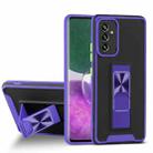 For Samsung Galaxy A82 5G Dual-color Skin Feel TPU + PC Magnetic Shockproof Case with Invisible Holder(Purple) - 1