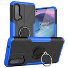 Machine Armor Bear Shockproof PC + TPU Protective Case with Ring Holder For OnePlus Nord CE 5G(Blue) - 1