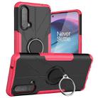 Machine Armor Bear Shockproof PC + TPU Protective Case with Ring Holder For OnePlus Nord CE 5G(Rose Red) - 1