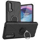 Machine Armor Bear Shockproof PC + TPU Protective Case with Ring Holder For OnePlus Nord CE 5G(Black) - 1