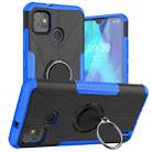 Machine Armor Bear Shockproof PC + TPU Protective Case with Ring Holder For Tecno Pop 5(Blue) - 1