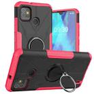 Machine Armor Bear Shockproof PC + TPU Protective Case with Ring Holder For Tecno Pop 5(Rose Red) - 1