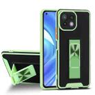 For Xiaomi Mi 11 Lite Dual-color Skin Feel TPU + PC Magnetic Shockproof Case with Invisible Holder(Green) - 1