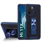 For Xiaomi Mi 11X Dual-color Skin Feel TPU + PC Magnetic Shockproof Case with Invisible Holder(Blue) - 1