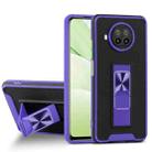 For Xiaomi Mi 10T Lite 5G Dual-color Skin Feel TPU + PC Magnetic Shockproof Case with Invisible Holder(Purple) - 1