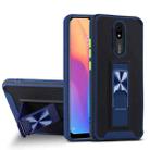 For Xiaomi Redmi 8A Dual-color Skin Feel TPU + PC Magnetic Shockproof Case with Invisible Holder(Blue) - 1
