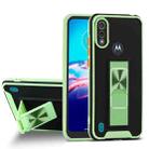 For Motorola Moto E6s (2020) Dual-color Skin Feel TPU + PC Magnetic Shockproof Case with Invisible Holder(Green) - 1