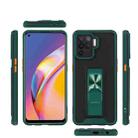 For OPPO A94 Dual-color Skin Feel TPU + PC Magnetic Shockproof Case with Invisible Holder(Green) - 3