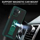 For OPPO A94 Dual-color Skin Feel TPU + PC Magnetic Shockproof Case with Invisible Holder(Green) - 4