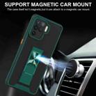 For OPPO A94 Dual-color Skin Feel TPU + PC Magnetic Shockproof Case with Invisible Holder(Dark Green) - 4