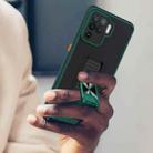 For OPPO A94 Dual-color Skin Feel TPU + PC Magnetic Shockproof Case with Invisible Holder(Dark Green) - 5