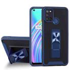 For OPPO Realme C17 Dual-color Skin Feel TPU + PC Magnetic Shockproof Case with Invisible Holder(Blue) - 1