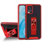 For vivo V20 Pro Dual-color Skin Feel TPU + PC Magnetic Shockproof Case with Invisible Holder(Red) - 1