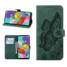 For iPhone 13 mini Retro Skin Feel Butterflies Embossing Horizontal Flip Leather Case with Holder & Card Slots & Wallet (Green) - 1