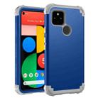 For Google Pixel 5 3 in 1 Shockproof PC + Silicone Protective Case(Navy Blue + Grey) - 1