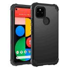 For Google Pixel 5 3 in 1 Shockproof PC + Silicone Protective Case(Black) - 1