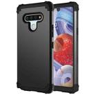 For LG Stylo 6 3 in 1 Shockproof PC + Silicone Protective Case(Black) - 1