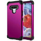 For LG Stylo 6 3 in 1 Shockproof PC + Silicone Protective Case(Dark Purple + Black) - 1