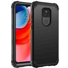 For Motorola Moto G Play 2021 3 in 1 Shockproof PC + Silicone Protective Case(Black) - 1