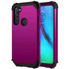 For Motorola Moto G Stylus 3 in 1 Shockproof PC + Silicone Protective Case(Dark Purple + Black) - 1