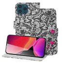 3D Painting Pattern Coloured Drawing Horizontal Flip PU Leather Case with Holder & Card Slots & Wallet For iPhone 13 Pro(Lace Flower) - 1