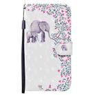 3D Painted Pattern Horizontal Flip Leather Case with Holder & Wallet & Card slot & Lanyard For iPhone 13 Pro Max(Flower Elephant) - 2