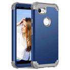 For Google Pixel 3a 3 in 1 Shockproof PC + Silicone Protective Case(Navy Blue + Grey) - 1