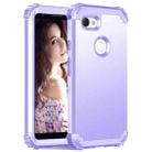 For Google Pixel 3a XL 3 in 1 Shockproof PC + Silicone Protective Case(Purple) - 1