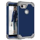 For Google Pixel 3 3 in 1 Shockproof PC + Silicone Protective Case(Navy Blue + Grey) - 1