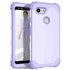 For Google Pixel 3 3 in 1 Shockproof PC + Silicone Protective Case(Purple) - 1