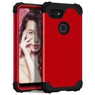 For Google Pixel 3 XL 3 in 1 Shockproof PC + Silicone Protective Case(Red + Black) - 1