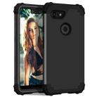 For Google Pixel 3 XL 3 in 1 Shockproof PC + Silicone Protective Case(Black) - 1