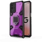 For OPPO A93s 5G/A93 5G/A74 Space PC+TPU Shockproof Case with Ring Holder(Purple) - 1